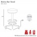 Bistro Swivel Bar Stool No Back